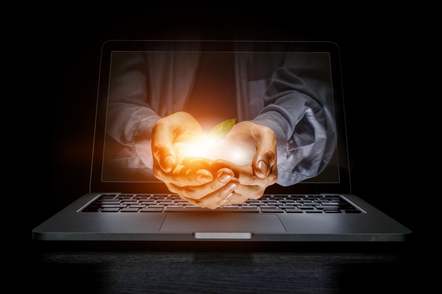 man-with-glowing-light-shine-innovation-concept-mixed-media